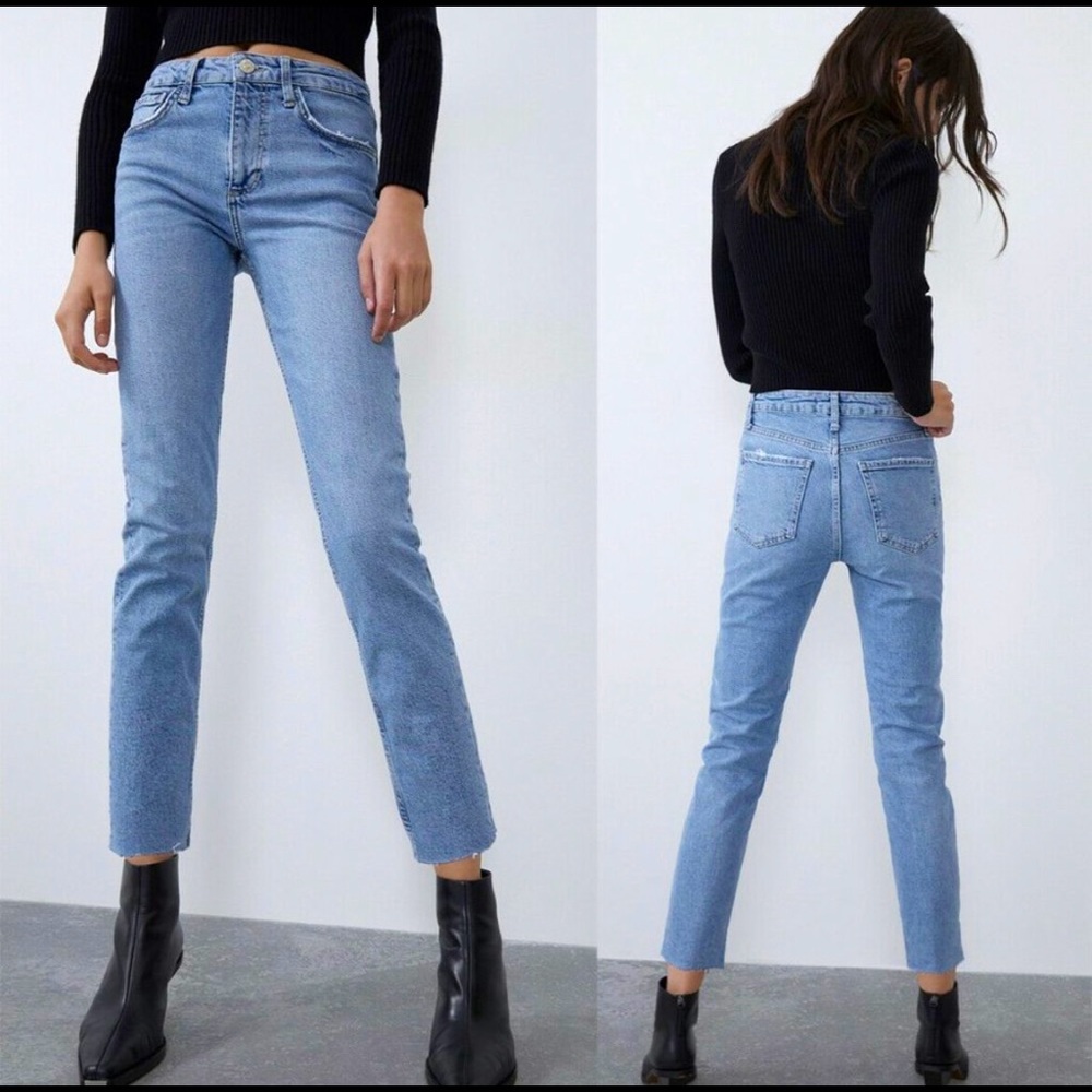 Zara hi-rise Slim Ankle Length Jeans